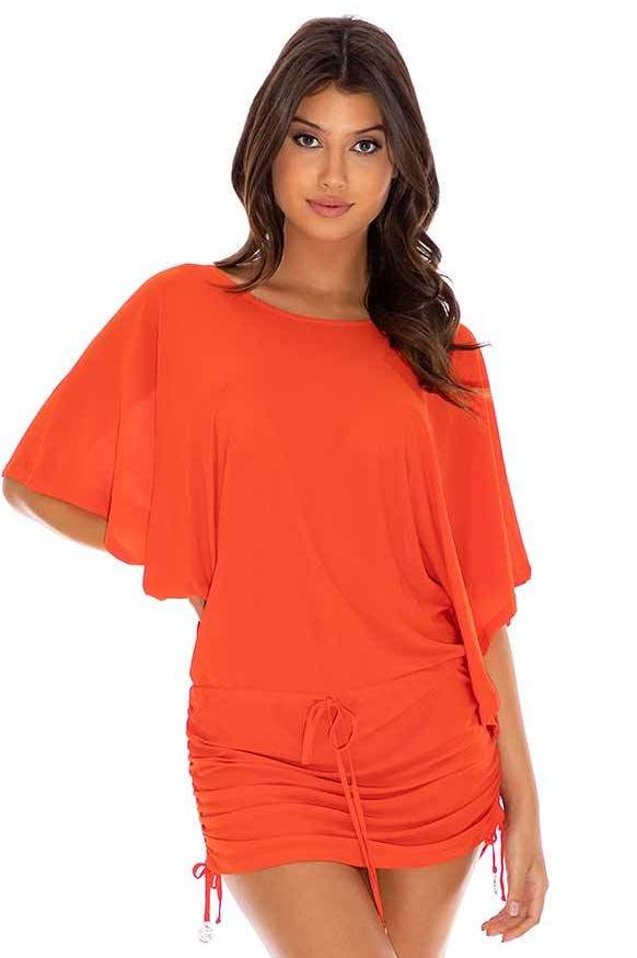 Orange cover sale up dress