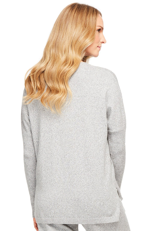 V-Neck Sweater With Rib Sleeves